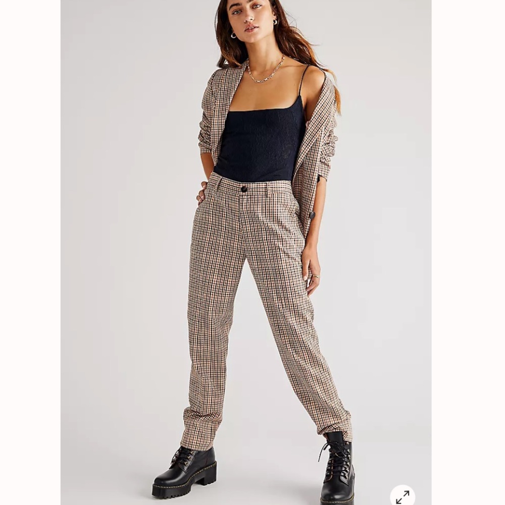 Free People x Scotch & Soda Lowry Plaid Pants Size 26